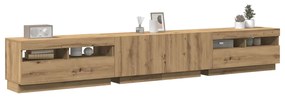 Mobile Porta Tv Con Led Artigianale 260x35x40 Cm Multistrato /
