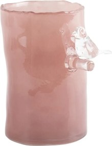 Vaso rosa in vetro (altezza totale 15 cm) Bird On Branch – PT LIVING