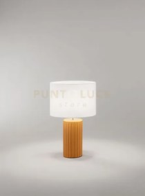 Lampada da tavolo arancione opaco paralume bianco tribale 1 luce a...