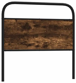 Testiera Rovere Fumo 100 Cm İn Acciaio E Legno Multistrato /