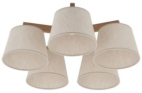 Brilagi - Plafoniera LATTE SABIA 5xE27/15W/230V pino/crema