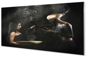 Pannello paraschizzi cucina Donna dalla figura scura 100x50 cm