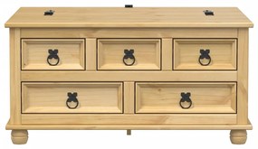 Scatola portaoggetti corona 90x78x45 cm legno massello di pino