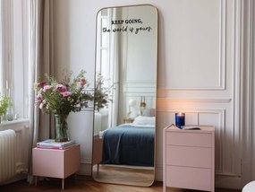 Adesivo per specchio S27 – KEEP GOING, the world is yours.