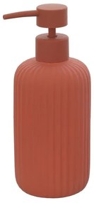 Dispenser sapone rosso in ceramica soft touch capienza 330 ml Spring