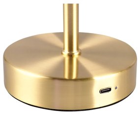 Lampada da tavolo a LED dimmerabile in oro (altezza 30 cm) Jeff - Trio