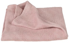 Coperta per neonati in cotone organico lavorato a maglia rosa 80x80 cm Lil Planet - Roba