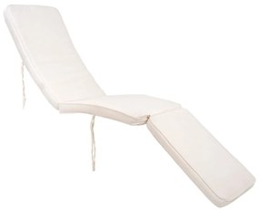 Cuscino di seduta in cotone bianco per sdraio da esterno Arrecife - House Nordic