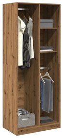 Armadio Rovere Artigianale 80x50x200 Cm İn Legno Multistrato /