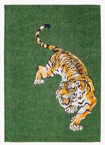 Tappeto jacquard lavabile da interno-esterno Tiger