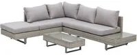 EasyComfort Salotto da Giardino, Set Divani da Esterno con Tavolino da Giardino, Mobili da Giardino in Rattan Grigio