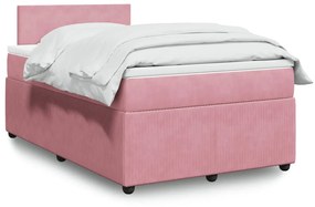 Giroletto A Molle Con Materasso Rosa 120x200 Cm İn Velluto /
