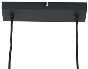 Lampada a sospensione moderna nera a 6 luci - Jeana Straight