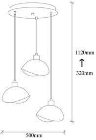 Lampada a sospensione nera con paralume in metallo ø 50 cm Sivani - Opviq lights