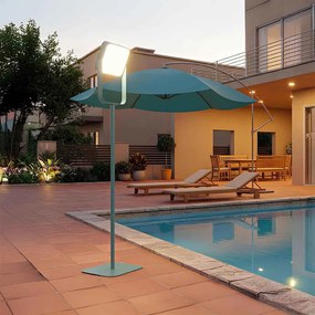 Piantana Solare in alluminio 120cm Ricaricabile USB-C - Verde Pastello Colore Bianco Naturale 4.000K