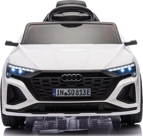 Macchina Elettrica per Bambini 12V Licenza Ufficiale Audi SQ8 E-Tron con Telecomando e Sedile Pelle Bianco...