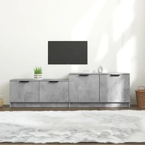 Mobile porta tv grigio cemento 158,5x36x45 cm legno multistrato