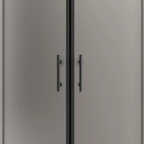 Box doccia semicircolare 90x90 telaio nero vetro satinato | KF2000BS - KAMALU