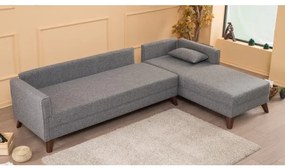 Divano angolare a L KORFU grigio destro