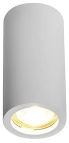 Plafoniera LED GU10 e GU5.3 in Gesso Pitturabile Rotonda Ø70x140mm