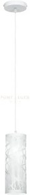 Lampadario a sospensione batik bianca 1 luce attacco e27 10x10x100cm