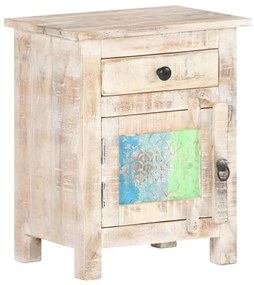 Comodino 40x30x50 Cm İn Legno Di Acacia Grezzo /