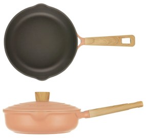 Padella alta 24 cm con coperchio rosa Pot Art