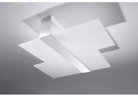 Sollux SL.0188 - Plafoniera MASSIMO 2xE27/60W/230V bianco/cromo