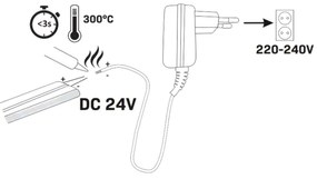 Striscia LED NEON 5m LED/40W/24V blu IP65