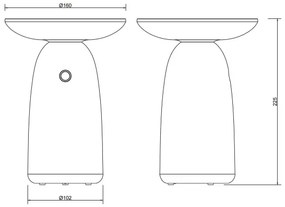 Globo 36625G - Lampada solare touch LED Dimmerabile LED/10W/3,7V IP54 verde