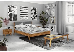 Panca in rovere con seduta grigio chiaro Retro - The Beds