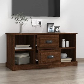 Mobile porta tv rovere marrone 99,5x35,5x48cm legno multistrato