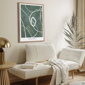 Dipinto 52x72 cm Green Grafica – Malerifabrikken