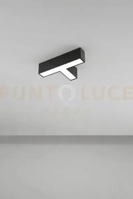 Plafoniera giunto a tin alluminio nero grid led 12w cct 3000k 4000k...