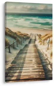 Quadro su tela – Sentiero attraverso le dune verso il mare