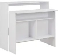 Tavolo da Bar a 2 Livelli Bianco 130x40x120 cod mxl 64929