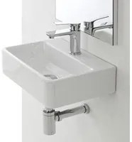 Lavabo Sospeso Rettangolare in Ceramica 40 x 29,5 cm Bianco Lucido