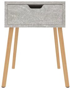 Comodini 2 pz grigio cemento 40x40x56 cm in truciolato