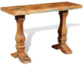 Tavolo Consolle İn Legno Massello Recuperato /