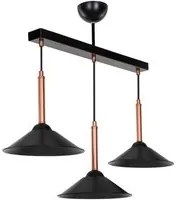 Lampada a sospensione con paralumi metallo nero Mandarin MDL4221