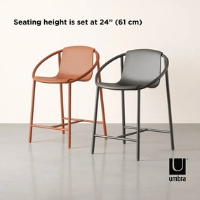 Sgabello da bar in plastica nera 90 cm Ringo - Umbra