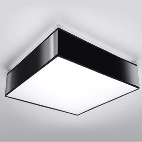 Plafoniera da Soffitto Quadrata in PVC 2xE27 HORUS 35 Nera da interno