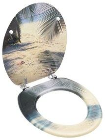 Tavoletta Wc Con Coperchio Mdf Design Spiaggia /