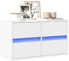 Mobile Tv A Parete Con Luci Led Bianco 80x31x45 Cm /