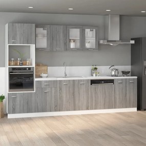 Mobiletto Grigio Sonoma 80x46x81,5 Cm İn Legno Multistrato /