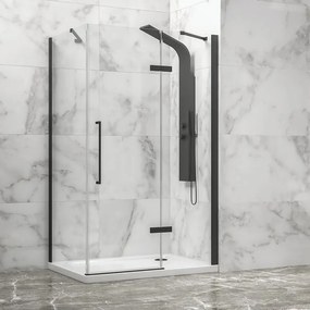 Box doccia 70x70 telaio nero porta battente | KT5000N - KAMALU