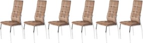 Set di 6 sedie K416 velluto beige