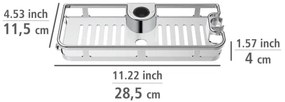 WENKO 25490100 - Mensola LIBERTÀ 28,5x11,5 cm, cromo lucido
