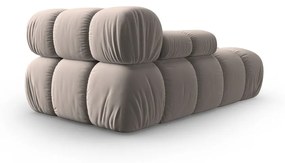 Poltrona lounge in velluto beige (angolo sinistro) Bellis - Micadoni Home