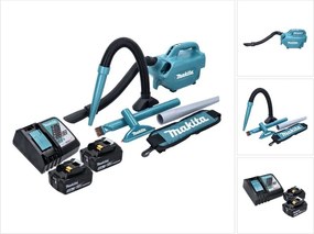 Dcl 184 rt Aspiratore a batteria 18 v - 54 mbar - 0,5 l + 2x batterie 5,0 Ah + caricabatterie - Makita